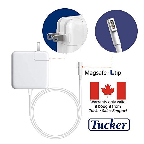 Tucker TM Charger Fit for MacBook Pro Charger, 60W Magsafe 1 Power Adapter, L-Tip Magnetic Connector - Magsafe Charger