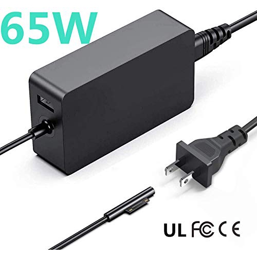 Surface BOOK Charger,AUKEH 15V 4A 65W Charger Adapter Power Supply for Microsoft Windows Surface Pro 3/4 / 5 & 6 Charger