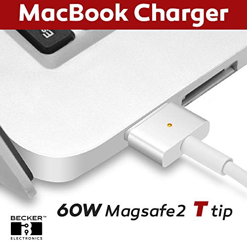 Becker TM MacBook Pro Charger, 60w Power Adapter MagSafe 2 Style Connector - Superior Heat Control -
