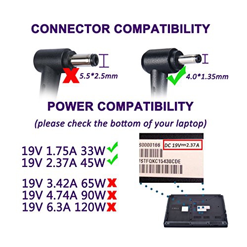 Chargeur portatif avec adaptateur c.a. de 33 W pour portable UX305F UX303 UX303U C202 C202S C202SA C200 C200M C200MA C300 C300M C300M d’Asus