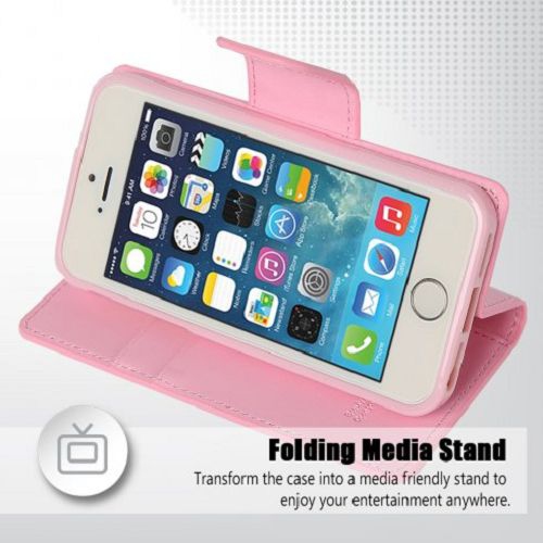 Coque Diary Sonate pour Goospery pour iPhone 5 / s / SE, rose pâle