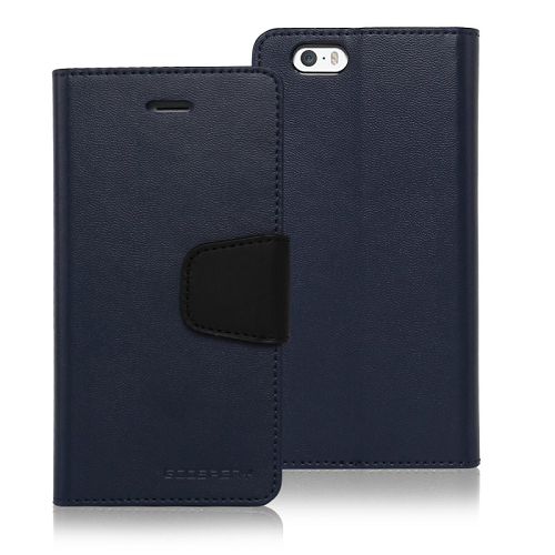 Iphone 5/s/SE Goospery Sonata Diary Case, Navy Blue