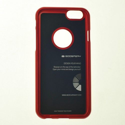 Coque Goospery iJelly en métal pour iPhone 5 / s / SE, rouge