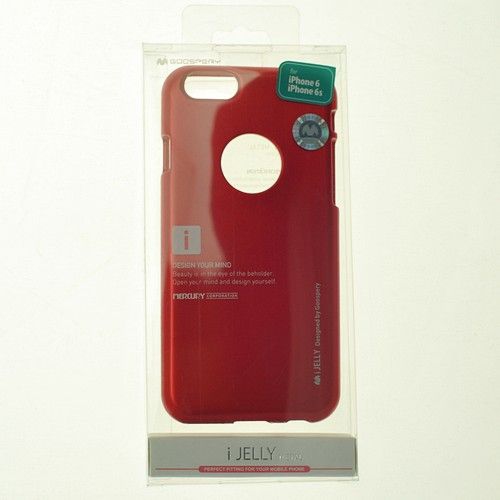 Coque Goospery iJelly en métal pour iPhone 5 / s / SE, rouge