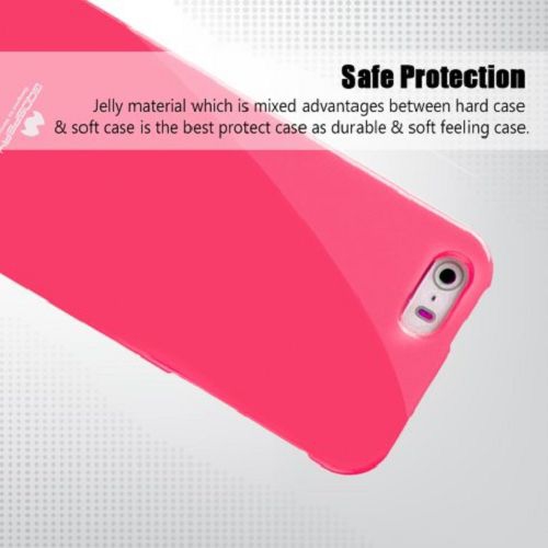 Coque gelée Goospery pour iPhone 5 / s / SE, rose vif