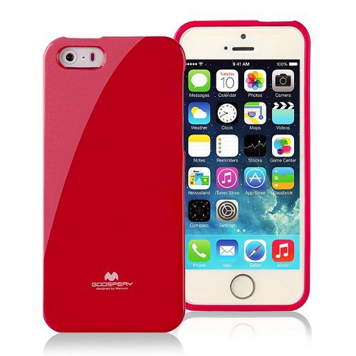 iPhone – Étui à bonbons en gelée pour la pêche, 5/s/se, rouge