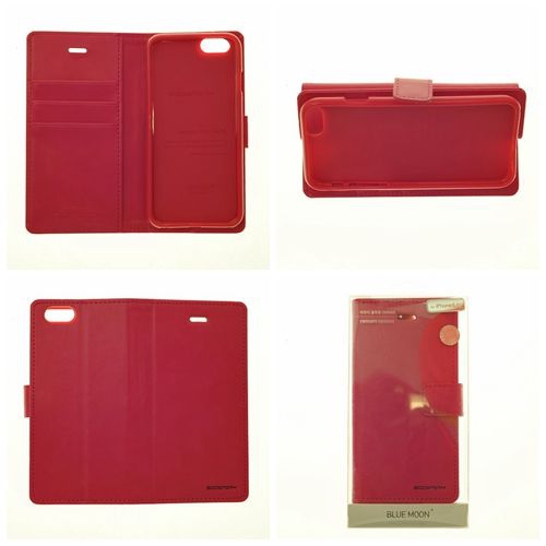Étui Goospery Bluemoon Diary pour iPhone 5 / s / SE, rose vif