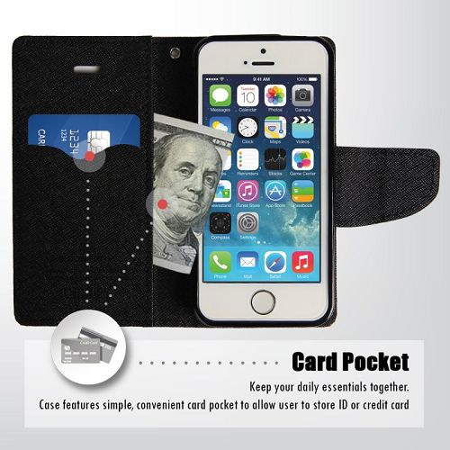 iPhone – Étui format journal Fancy Dingo, 5/s/se, brun