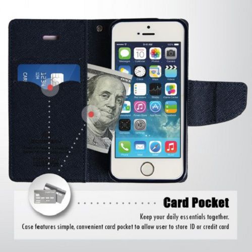 Étui Goospery Fancy Diary pour iPhone 5 / s / SE, rose vif