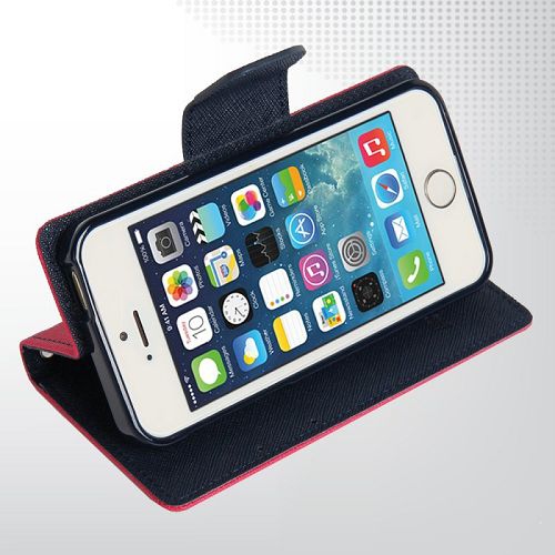 Étui Goospery Fancy Diary pour iPhone 5 / s / SE, rose vif