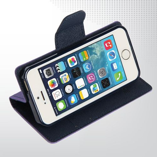 iPhone – Étui format journal Fancy, 5/s/se, violet