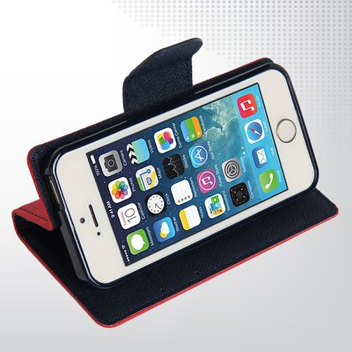 iPhone – Étui format journal Fancy, 5/s/se, rouge