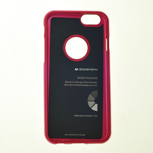 Coque Goospery iJelly en métal pour iPhone 5 / s / SE, rose vif