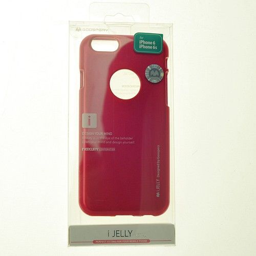 Coque Goospery iJelly en métal pour iPhone 5 / s / SE, rose vif