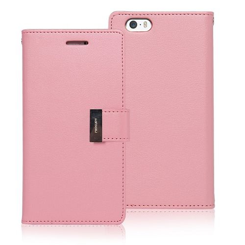 Iphone 5/s/SE Goospery Rich Diary Case, Baby Pink