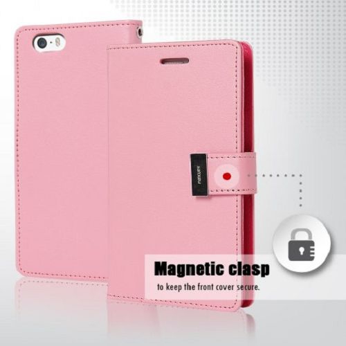 iPhone – Étui format journal Rich Goopery, 5/s/se, rose bébé