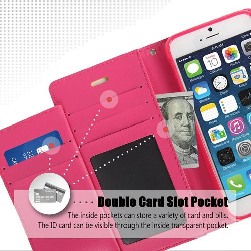 iPhone – Étui format journal Rich Goopery, 5/s/se, rose bébé