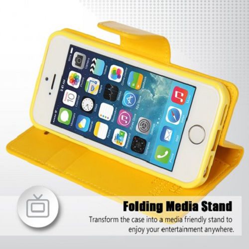 iPhone – Étui format journal Sonata pour 5/s/se, jaune