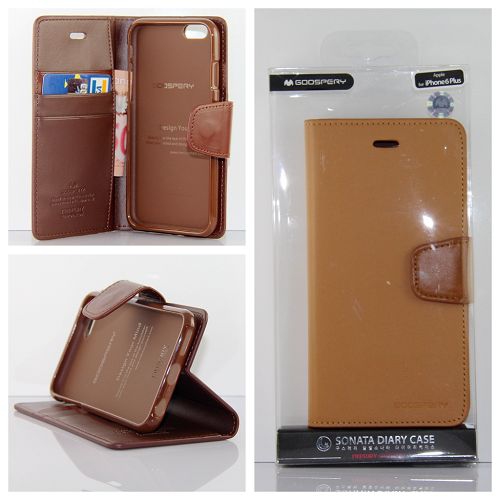 étui agenda sonate goospery pour iPhone 6/6sPlus, carmel