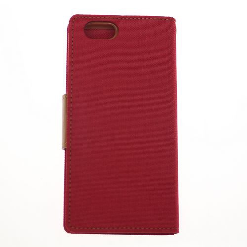 étui agenda iphone 6/6sPlus en toile de goospery, rouge