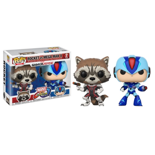 FUNKO  2-Pack Pop Vinyl Figure Toy Marvel Vs. Capcom - Rocket Vs. Mega Man