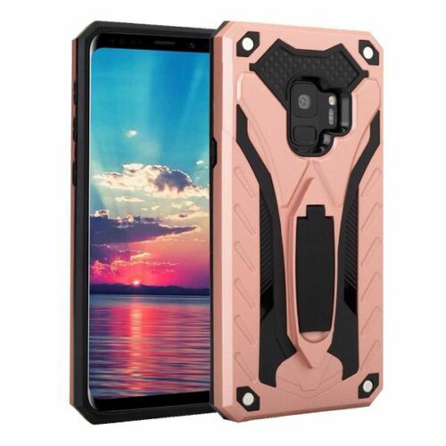 【CSmart】 Shockproof Heavy Duty Rugged Defender Case Cover with Kickstand for Samsung Galaxy S9, Rose Gold