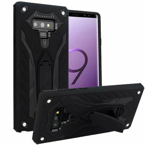 【CSmart】 Shockproof Heavy Duty Rugged Defender Case Cover with Kickstand for Samsung Note 9, Black