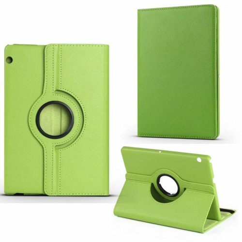 【CSmart】 360 Rotating PU Leather Stand Case Smart Cover for Huawei Mediapad T3 10", Green