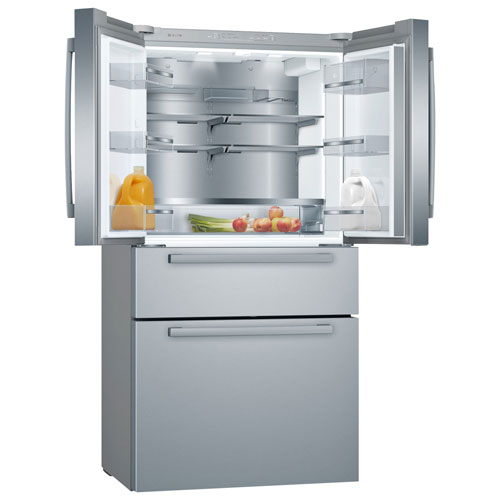 Bosch 36" 21 Cu. Ft. Counter-Depth 4-Door French Door Refrigerator (B36CL80SNS) - Stainless Steel