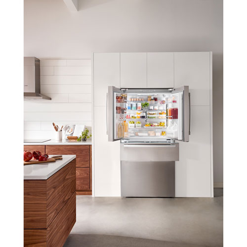Bosch 36" 21 Cu. Ft. Counter-Depth 4-Door French Door Refrigerator (B36CL80SNS) - Stainless Steel