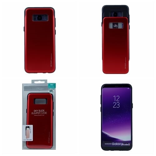 &nbsp;Étui pare-chocs Sky Slide pour Samsung Note 8, rouge