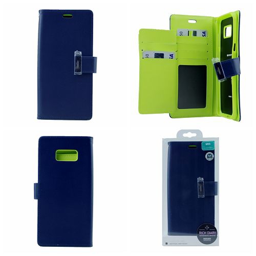 Samsung S8 Plus Goospery Rich Diary Flip,Navy Blue