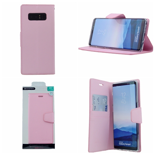  Journal de sonate pour sonate Samsung Note 8 Goospery, rose clair