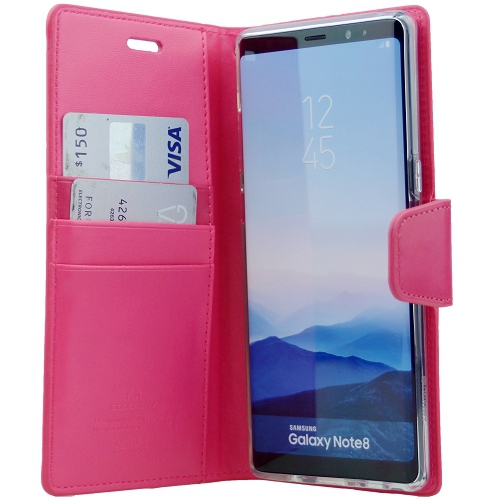  Journal de sonate pour sonate Samsung Note 8 Goospery, rose vif