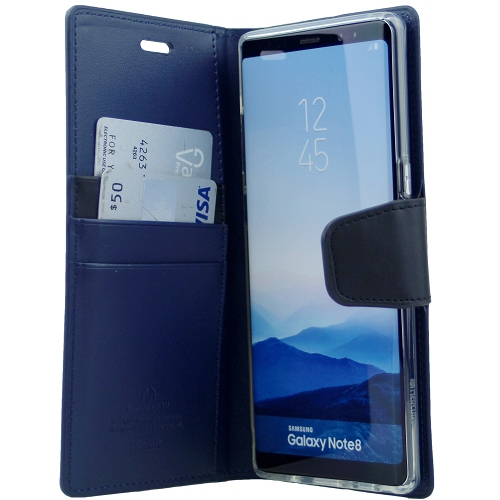  Journal de sonate pour sonate Samsung Note 8 Goospery, bleu marine