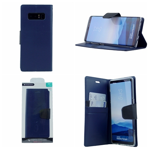  Journal de sonate pour sonate Samsung Note 8 Goospery, bleu marine