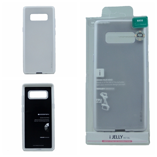 Coque Samsung Galaxy Note 8 Goospery ijelly, argent