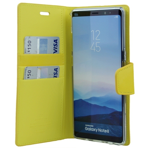  Journal de sonate pour sonate Samsung Note 8 Goospery, jaune