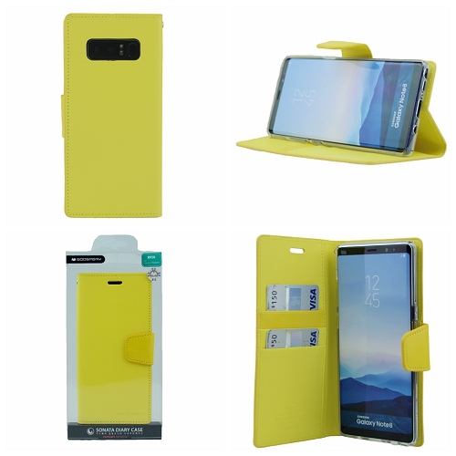  Journal de sonate pour sonate Samsung Note 8 Goospery, jaune