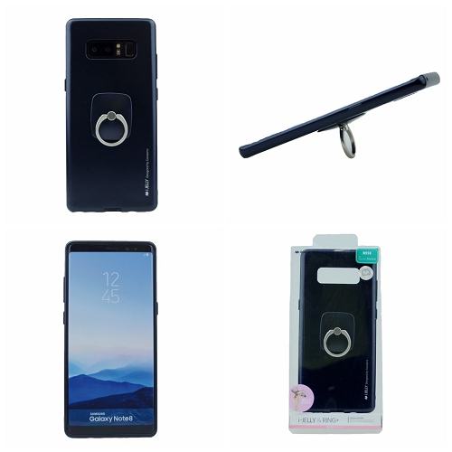 Samsung – Étui à surprises iJelly+Ring pour Note 8, noir