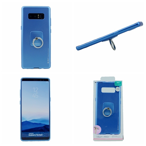  Coque Ring + pour Samsung Note 8 Goospery iJelly, bleu