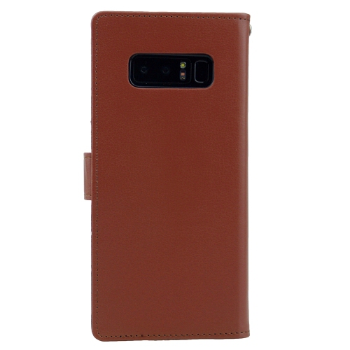  Journal journalier riche pour Samsung Note 8 Goospery, marron