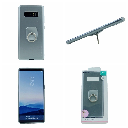  Coque Ring + pour Samsung Note 8 Goospery iJelly, gris