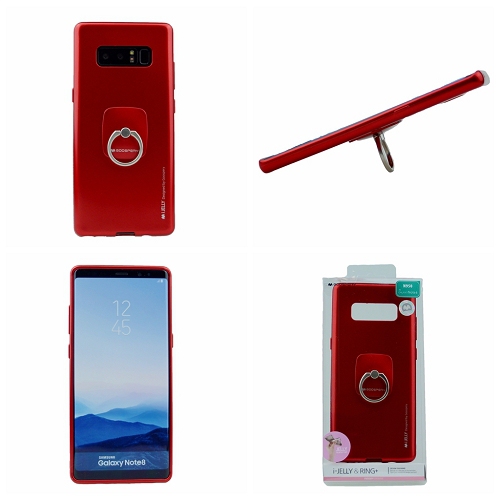  Coque Ring + pour Samsung Note 8 Goospery iJelly, rouge