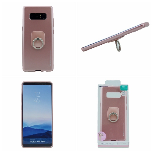 &nbsp;Coque Ring + pour Samsung Note 8 Goospery iJelly, or rose