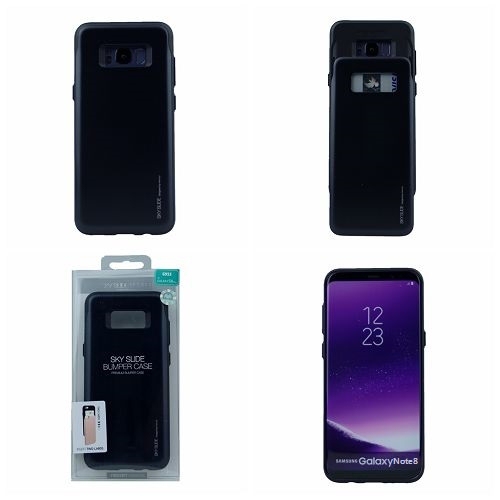  Étui pare-chocs Sky Slide pour Samsung Note 8, noir