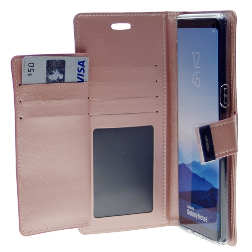  Journal journalier riche pour Samsung Note 8 Goospery, or rose
