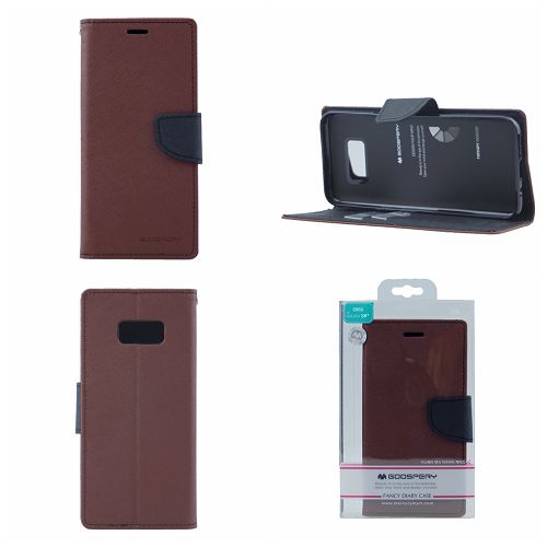  Samsung S8 Plus Goospery Journal de fantaisie Flip, marron