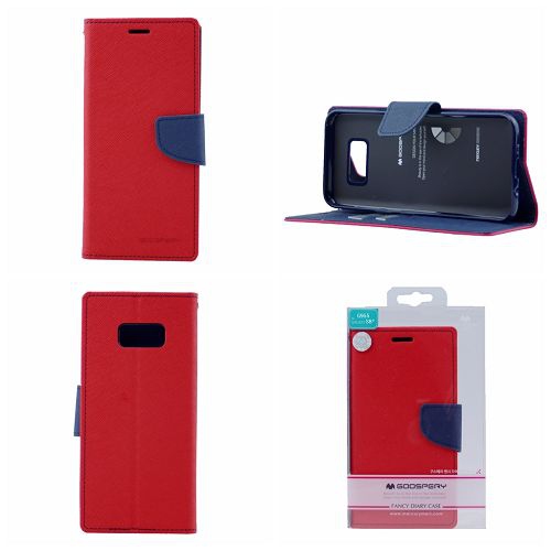  Samsung S8 Plus Goospery Journal de fantaisie Flip, rouge