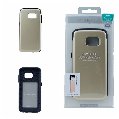 Samsung S7 Goospery Sky Slide Bumper Case, Gold